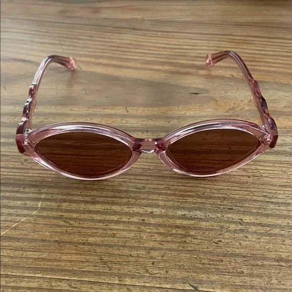 ** SOLD ** NWT Damson Madder Pink Slim Oval Sunglasses - Picture 5 of 7